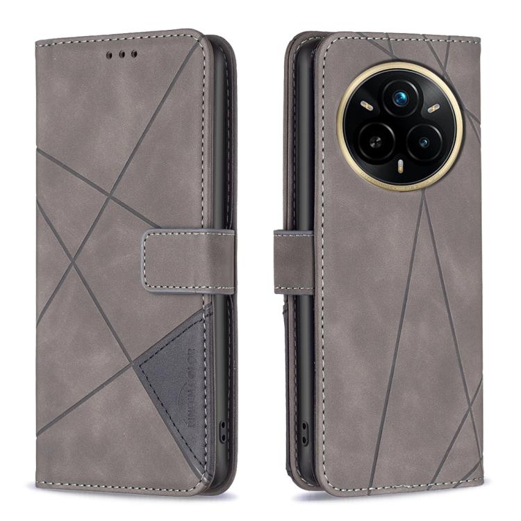 Magnetic Buckle Rhombus Texture Leather Phone Case, For Realme 14 Pro, For Realme 14X 5G, For Realme C75 4G, For Realme Note 60 / C61, For Realme 13 Pro 5G / 13 Pro+ 5G, For Realme GT 6 / GT 6T, For Realme C61 / C63, For Realme 12+ 5G