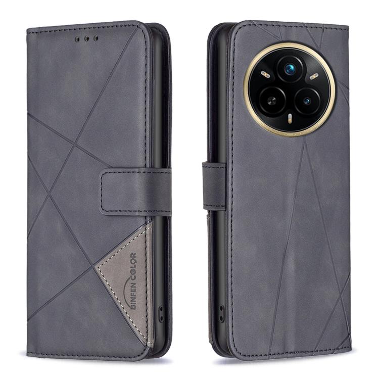 Magnetic Buckle Rhombus Texture Leather Phone Case, For Realme 14 Pro, For Realme 14X 5G, For Realme C75 4G, For Realme Note 60 / C61, For Realme 13 Pro 5G / 13 Pro+ 5G, For Realme GT 6 / GT 6T, For Realme C61 / C63, For Realme 12+ 5G