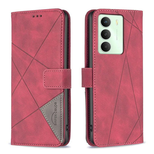 Magnetic Buckle Rhombus Texture Leather Phone Case, For Realme 14X 5G, For Realme C75 4G, For Realme Note 60 / C61, For Realme 13 Pro 5G / 13 Pro+ 5G, For Realme GT 6 / GT 6T, For Realme C61 / C63, For Realme 12+ 5G, For  Realme 11 4G