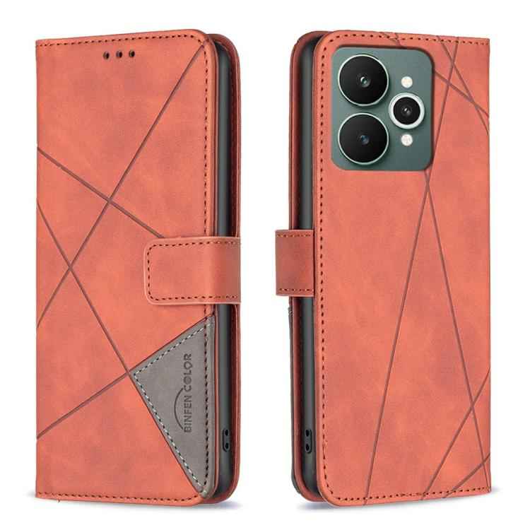 Magnetic Buckle Rhombus Texture Leather Phone Case, For Realme 15 Pro 5G, For Realme 15 5G, For Realme 14 5G Global, For Realme P3 Pro, For Realme 14 Pro, For Realme 14X 5G, For Realme C75 4G, For Realme Note 60 / C61