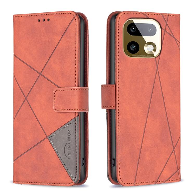 Magnetic Buckle Rhombus Texture Leather Phone Case, For Realme 16T 5G, For Realme 16 5G, For Realme 16 Pro+ 5G, For Realme 16 Pro 5G, For Realme 15 Pro 5G, For Realme 15 5G, For Realme 14 5G Global, For Realme P3 Pro