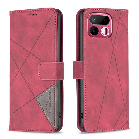 Magnetic Buckle Rhombus Texture Leather Phone Case, For Realme 16T 5G, For Realme 16 5G, For Realme 16 Pro+ 5G, For Realme 16 Pro 5G, For Realme 15 Pro 5G, For Realme 15 5G, For Realme 14 5G Global, For Realme P3 Pro