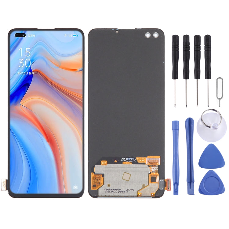 Original Super AMOLED LCD Screen For with Digitizer Full Assembly, For OPPO Reno4 Lite, For OPPO F17 Pro, For OPPO Reno4 5G
