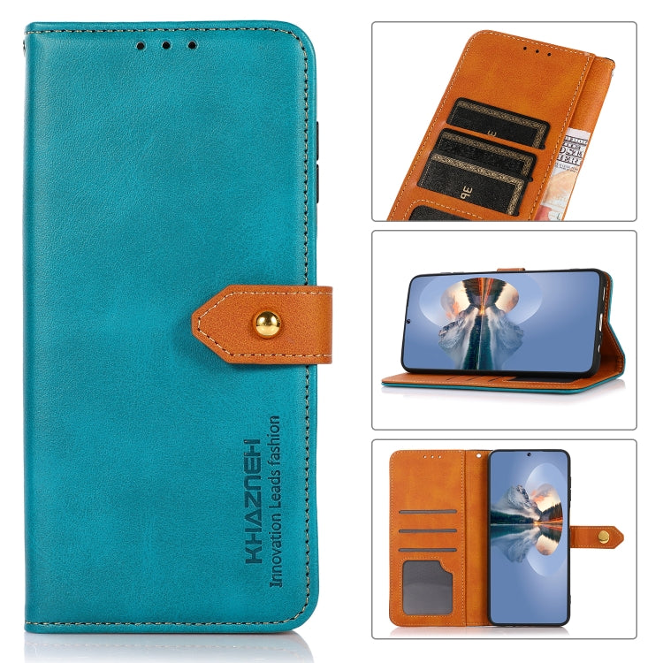 KHAZNEH Dual-color Cowhide Texture Flip Leather Phone Case, For OnePlus Ace 2 Pro, For OnePlus Nord 3 / Ace 2V
