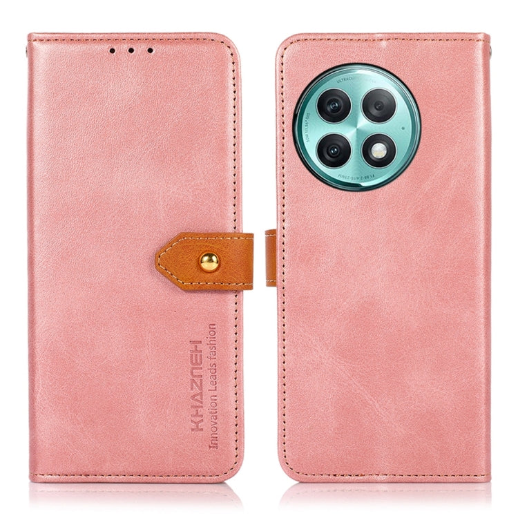 KHAZNEH Dual-color Cowhide Texture Flip Leather Phone Case, For OnePlus Ace 2 Pro, For OnePlus Nord 3 / Ace 2V
