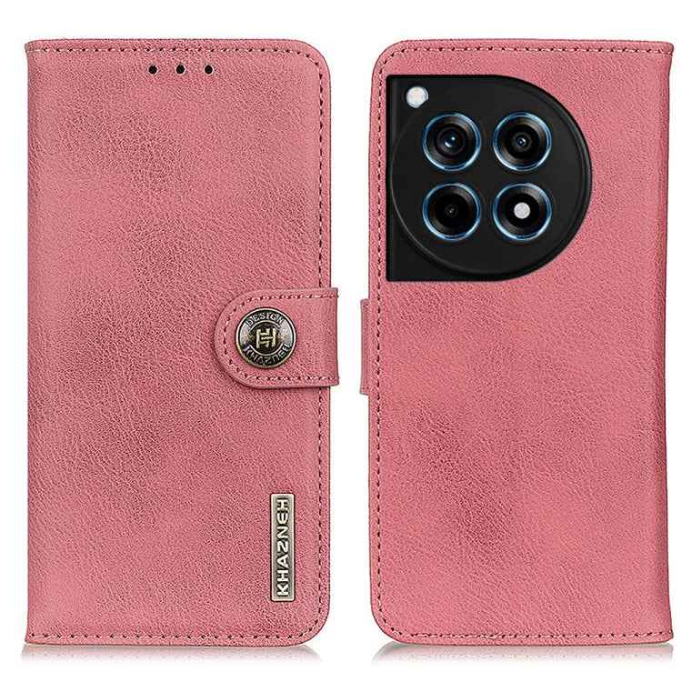 KHAZNEH Cowhide Texture Flip Leather Phone Case