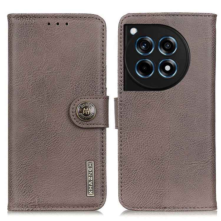 KHAZNEH Cowhide Texture Flip Leather Phone Case