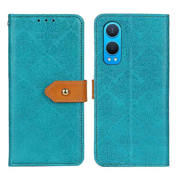 European Floral Embossed Flip Leather Phone Case