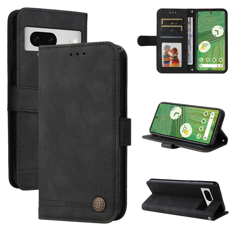 Skin Feel Life Tree Metal Button Leather Phone Case, For Google Pixel 8, For Google Pixel 7a, For Google Pixel 7 Pro, For Google Pixel  7