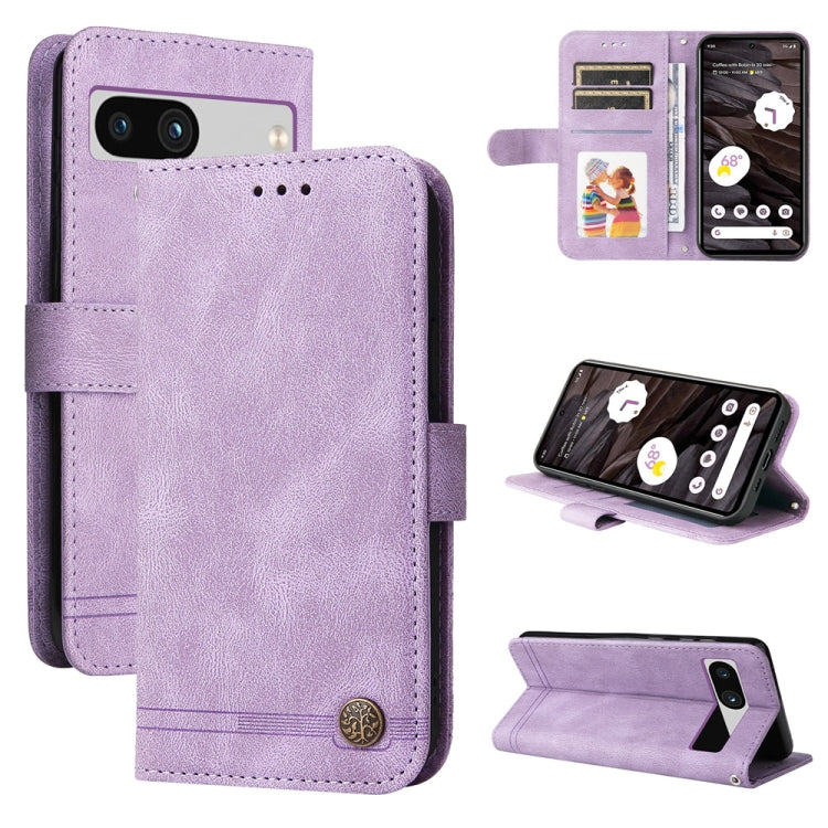 Skin Feel Life Tree Metal Button Leather Phone Case, For Google Pixel 8, For Google Pixel 7a, For Google Pixel 7 Pro, For Google Pixel  7