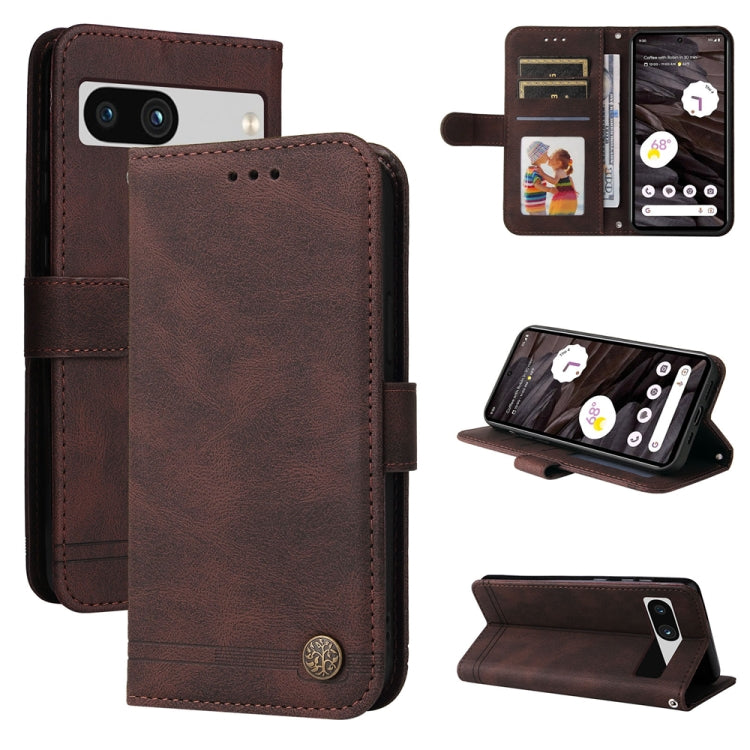 Skin Feel Life Tree Metal Button Leather Phone Case, For Google Pixel 8, For Google Pixel 7a, For Google Pixel 7 Pro, For Google Pixel  7