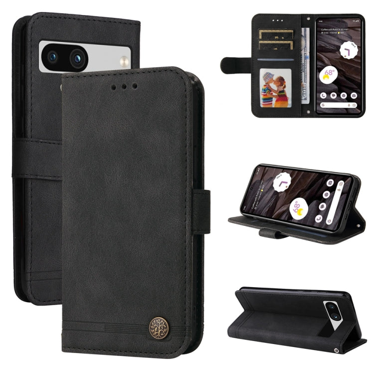 Skin Feel Life Tree Metal Button Leather Phone Case, For Google Pixel 8, For Google Pixel 7a, For Google Pixel 7 Pro, For Google Pixel  7