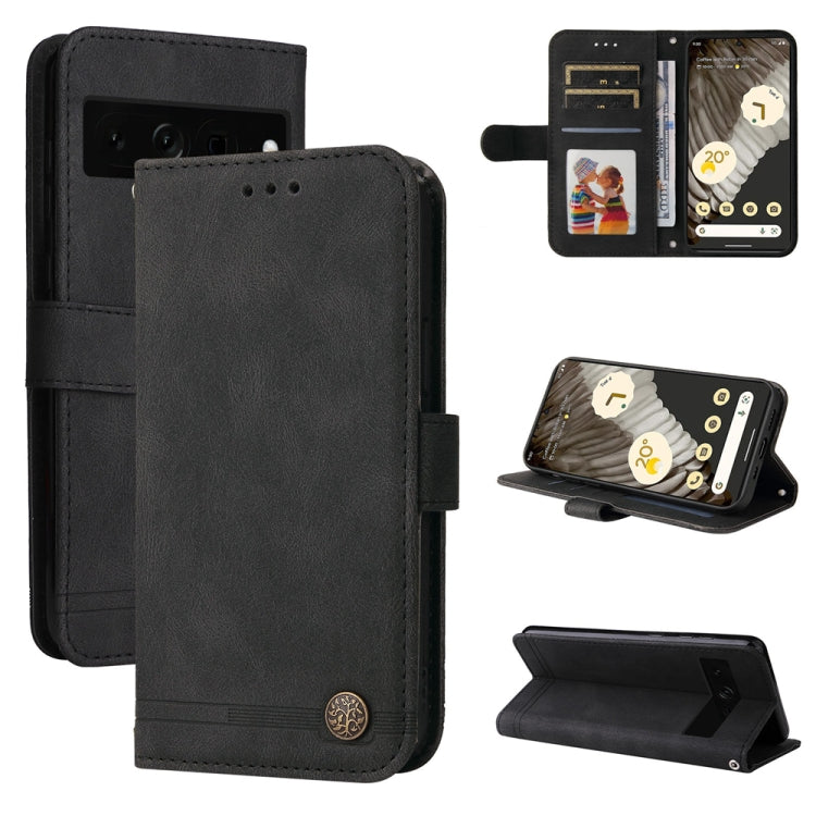 Skin Feel Life Tree Metal Button Leather Phone Case, For Google Pixel 8, For Google Pixel 7a, For Google Pixel 7 Pro, For Google Pixel  7