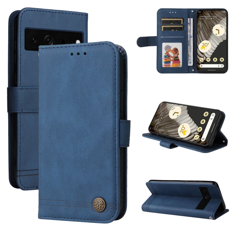 Skin Feel Life Tree Metal Button Leather Phone Case, For Google Pixel 8, For Google Pixel 7a, For Google Pixel 7 Pro, For Google Pixel  7