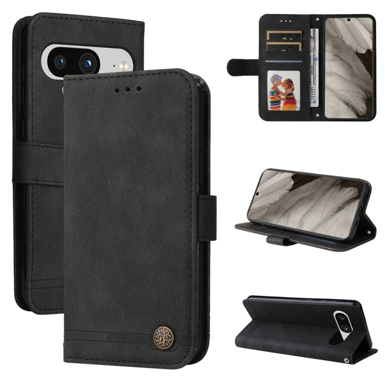 Skin Feel Life Tree Metal Button Leather Phone Case, For Google Pixel 8, For Google Pixel 7a, For Google Pixel 7 Pro, For Google Pixel  7