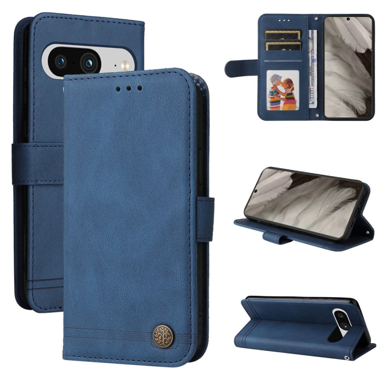 Skin Feel Life Tree Metal Button Leather Phone Case, For Google Pixel 8, For Google Pixel 7a, For Google Pixel 7 Pro, For Google Pixel  7