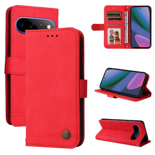 Skin Feel Life Tree Metal Button Leather Phone Case, For Google Pixel 11 Pro XL, For Google Pixel 11 / Pixel 11 Pro, For Google Pixel 10a, For Google Pixel 9a, For Google Pixel 9 Pro, For Google Pixel 9, For Google Pixel 8a, For Google Pixel 8 Pro     ...