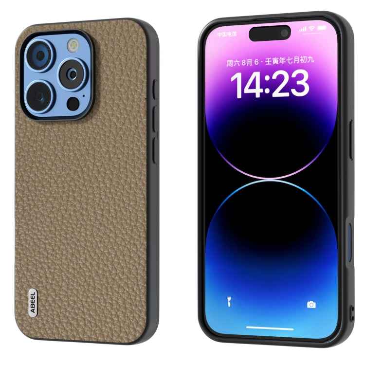 ABEEL Genuine Leather Litchi Texture Phone Case