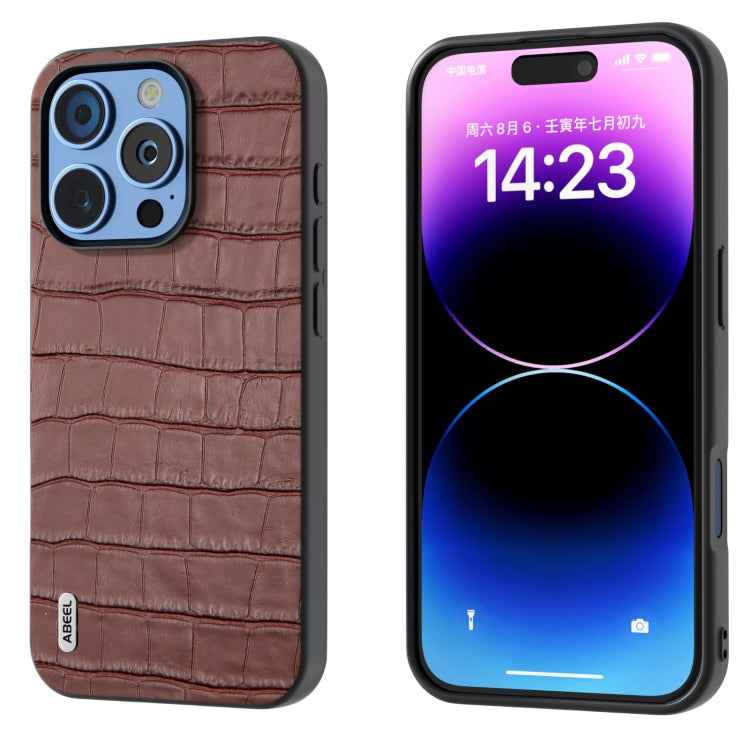 ABEEL Crocodile Texture Genuine Leather Phone Case