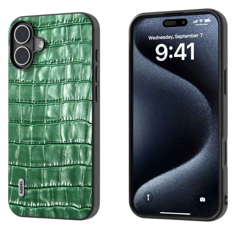 ABEEL Crocodile Texture Genuine Leather Phone Case