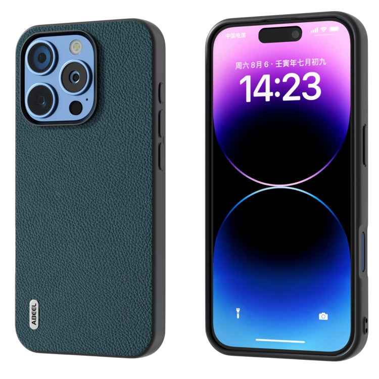 ABEEL Genuine Leather + PC Litchi Texture Phone Case