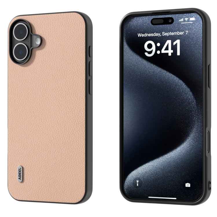 ABEEL Genuine Leather + PC Litchi Texture Phone Case