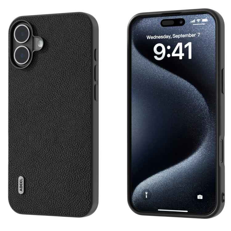 ABEEL Genuine Leather + PC Litchi Texture Phone Case