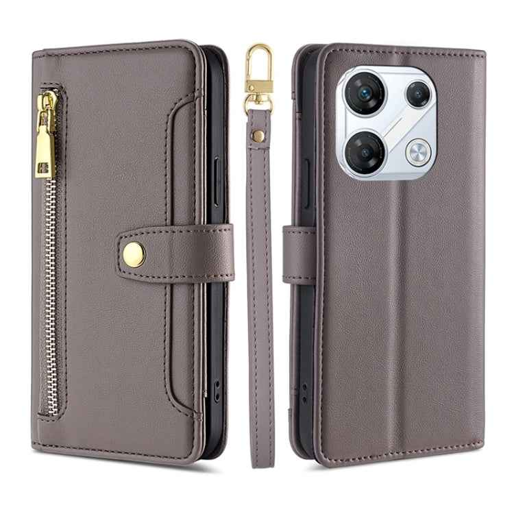 Sheep Texture Cross-body Zipper Wallet Leather Phone Case, For Infinix Hot 40i, For Infinix GT 10 Pro 5G, For Infinix Smart 7 HD, For Infinix Note 30 VIP 5G, For Infinix Hot 30i 4G