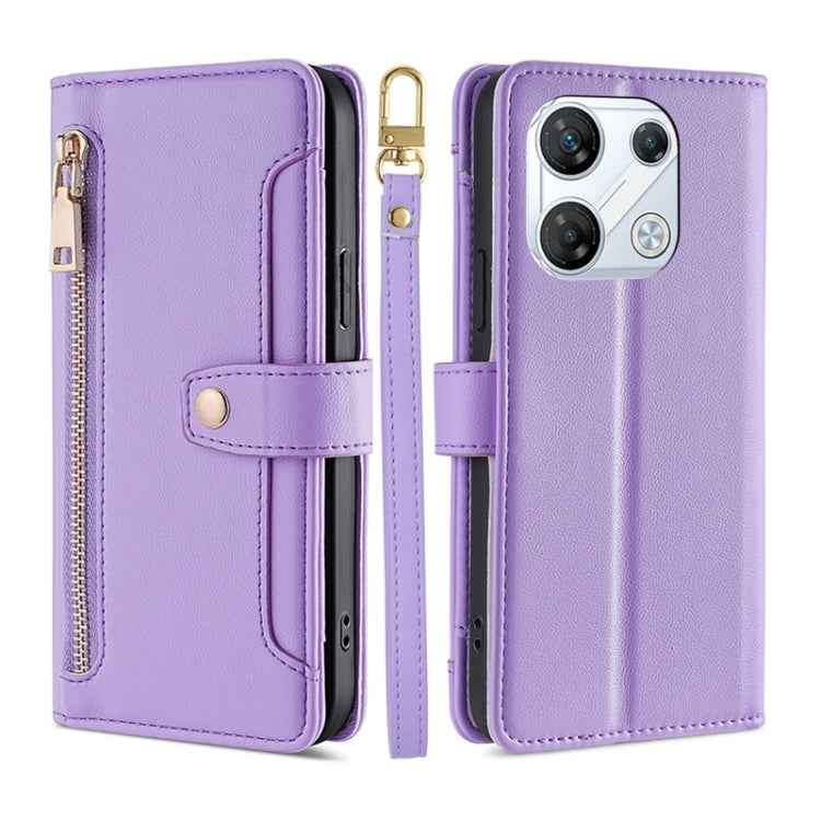 Sheep Texture Cross-body Zipper Wallet Leather Phone Case, For Infinix Hot 40i, For Infinix GT 10 Pro 5G, For Infinix Smart 7 HD, For Infinix Note 30 VIP 5G, For Infinix Hot 30i 4G