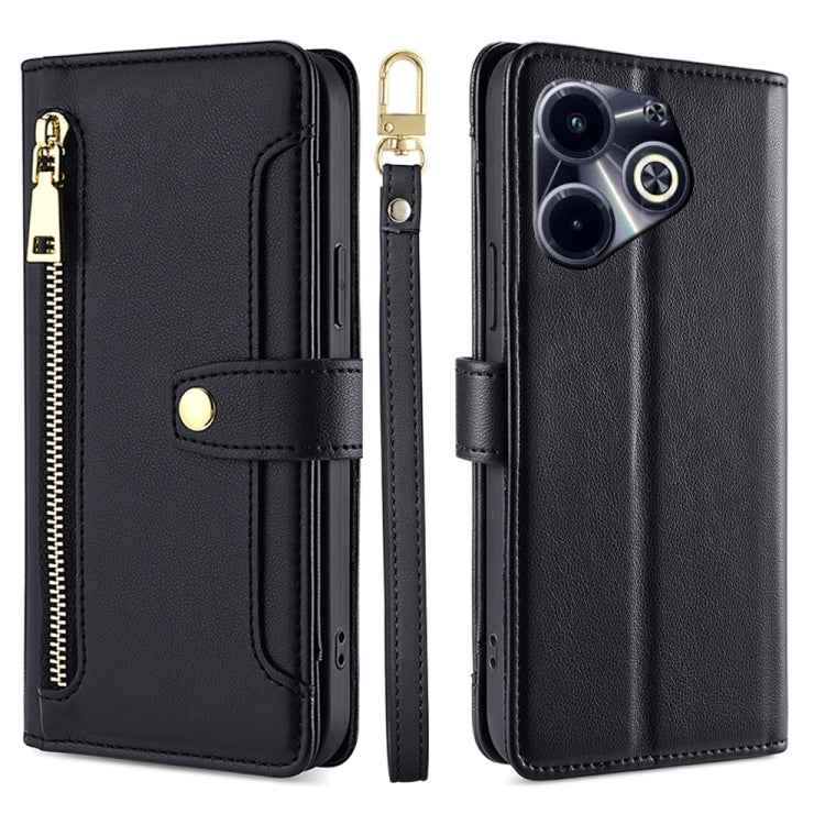 Sheep Texture Cross-body Zipper Wallet Leather Phone Case, For Infinix Hot 40i, For Infinix GT 10 Pro 5G, For Infinix Smart 7 HD, For Infinix Note 30 VIP 5G, For Infinix Hot 30i 4G