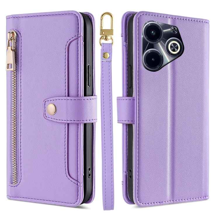 Sheep Texture Cross-body Zipper Wallet Leather Phone Case, For Infinix Hot 40i, For Infinix GT 10 Pro 5G, For Infinix Smart 7 HD, For Infinix Note 30 VIP 5G, For Infinix Hot 30i 4G