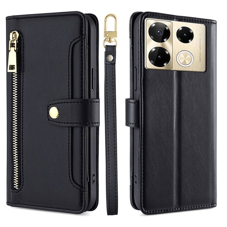Sheep Texture Cross-body Zipper Wallet Leather Phone Case, For Infinix Hot 50i 4G, For Infinix Hot 50 4G, For Infinix Hot 50 5G, For Infinix Zero 40 4G, For Infinix Note 40 5G, For Infinix Note 40 Pro 4G, For Infinix Note 40 Pro 5G, For Infinix Note 40 4G