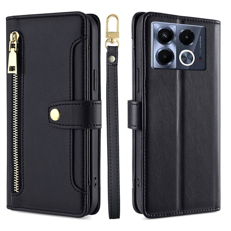 Sheep Texture Cross-body Zipper Wallet Leather Phone Case, For Infinix Hot 50i 4G, For Infinix Hot 50 4G, For Infinix Hot 50 5G, For Infinix Zero 40 4G, For Infinix Note 40 5G, For Infinix Note 40 Pro 4G, For Infinix Note 40 Pro 5G, For Infinix Note 40 4G