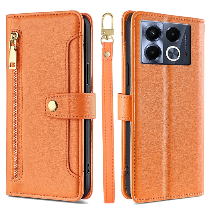 Sheep Texture Cross-body Zipper Wallet Leather Phone Case, For Infinix Hot 50i 4G, For Infinix Hot 50 4G, For Infinix Hot 50 5G, For Infinix Zero 40 4G, For Infinix Note 40 5G, For Infinix Note 40 Pro 4G, For Infinix Note 40 Pro 5G, For Infinix Note 40 4G