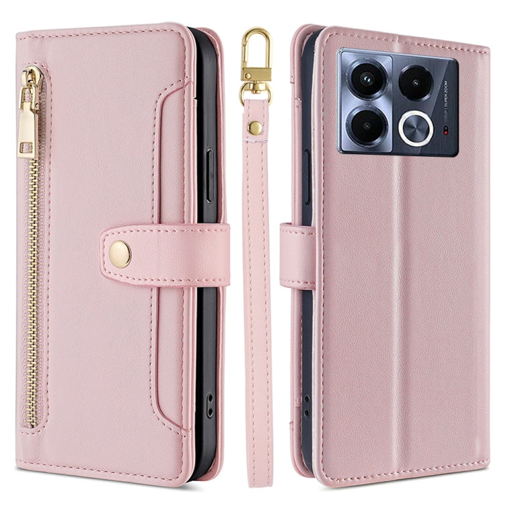 Sheep Texture Cross-body Zipper Wallet Leather Phone Case, For Infinix Hot 50i 4G, For Infinix Hot 50 4G, For Infinix Hot 50 5G, For Infinix Zero 40 4G, For Infinix Note 40 5G, For Infinix Note 40 Pro 4G, For Infinix Note 40 Pro 5G, For Infinix Note 40 4G