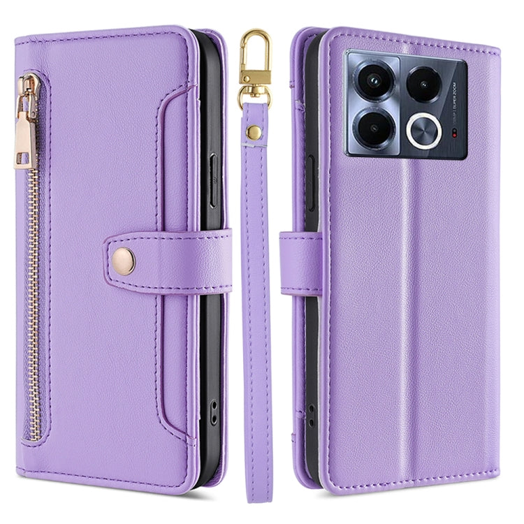 Sheep Texture Cross-body Zipper Wallet Leather Phone Case, For Infinix Hot 50i 4G, For Infinix Hot 50 4G, For Infinix Hot 50 5G, For Infinix Zero 40 4G, For Infinix Note 40 5G, For Infinix Note 40 Pro 4G, For Infinix Note 40 Pro 5G, For Infinix Note 40 4G