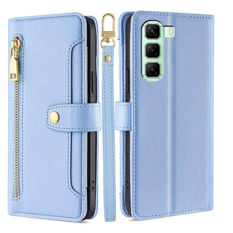 Sheep Texture Cross-body Zipper Wallet Leather Phone Case, For Infinix Hot 50i 4G, For Infinix Hot 50 4G, For Infinix Hot 50 5G, For Infinix Zero 40 4G, For Infinix Note 40 5G, For Infinix Note 40 Pro 4G, For Infinix Note 40 Pro 5G, For Infinix Note 40 4G