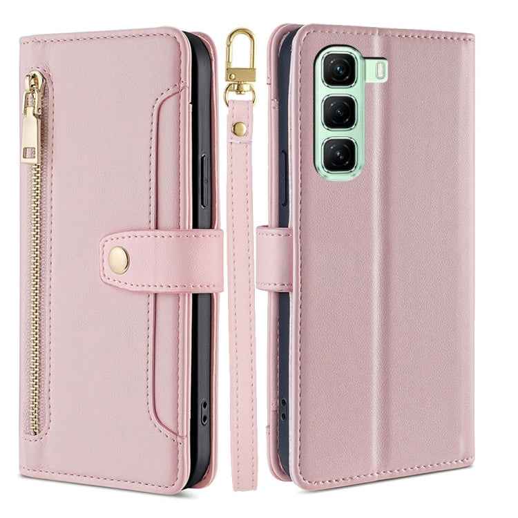 Sheep Texture Cross-body Zipper Wallet Leather Phone Case, For Infinix Hot 50i 4G, For Infinix Hot 50 4G, For Infinix Hot 50 5G, For Infinix Zero 40 4G, For Infinix Note 40 5G, For Infinix Note 40 Pro 4G, For Infinix Note 40 Pro 5G, For Infinix Note 40 4G