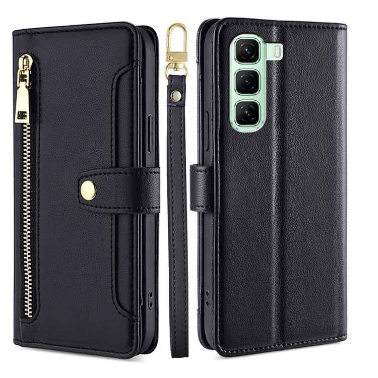 Sheep Texture Cross-body Zipper Wallet Leather Phone Case, For Infinix Hot 50i 4G, For Infinix Hot 50 4G, For Infinix Hot 50 5G, For Infinix Zero 40 4G, For Infinix Note 40 5G, For Infinix Note 40 Pro 4G, For Infinix Note 40 Pro 5G, For Infinix Note 40 4G