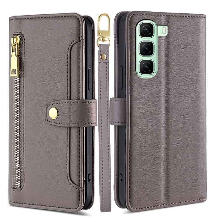 Sheep Texture Cross-body Zipper Wallet Leather Phone Case, For Infinix Hot 50i 4G, For Infinix Hot 50 4G, For Infinix Hot 50 5G, For Infinix Zero 40 4G, For Infinix Note 40 5G, For Infinix Note 40 Pro 4G, For Infinix Note 40 Pro 5G, For Infinix Note 40 4G