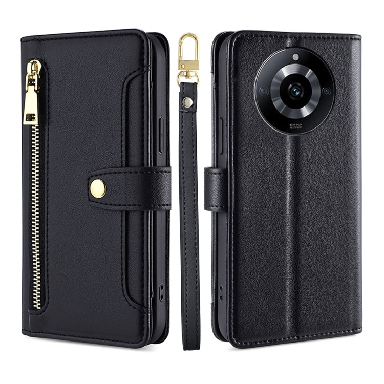 Sheep Texture Cross-body Zipper Wallet Leather Phone Case, For Realme GT5 Pro 5G, For Realme 11 4G, For Realme GT5 240W, For Realme GT5, For Realme 11 5G Global / 11x 5G, For Realme 11 5G, For Realme 11 Pro / 11 Pro+ 5G, For Realme C65 4G