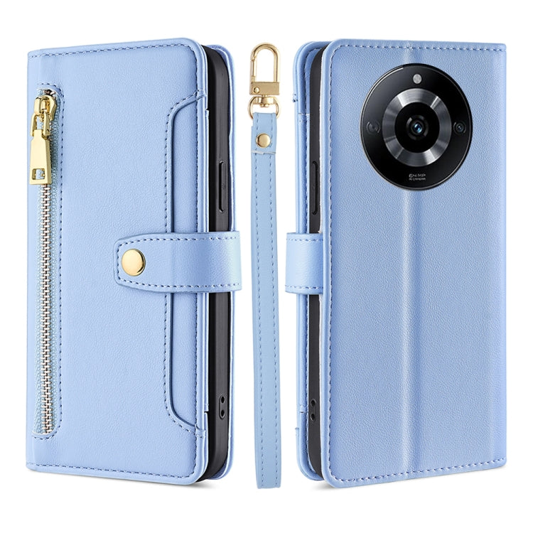 Sheep Texture Cross-body Zipper Wallet Leather Phone Case, For Realme GT5 Pro 5G, For Realme 11 4G, For Realme GT5 240W, For Realme GT5, For Realme 11 5G Global / 11x 5G, For Realme 11 5G, For Realme 11 Pro / 11 Pro+ 5G, For Realme C65 4G
