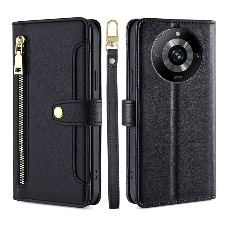 Sheep Texture Cross-body Zipper Wallet Leather Phone Case, For Realme GT5 Pro 5G, For Realme 11 4G, For Realme GT5 240W, For Realme GT5, For Realme 11 5G Global / 11x 5G, For Realme 11 5G, For Realme 11 Pro / 11 Pro+ 5G, For Realme C65 4G