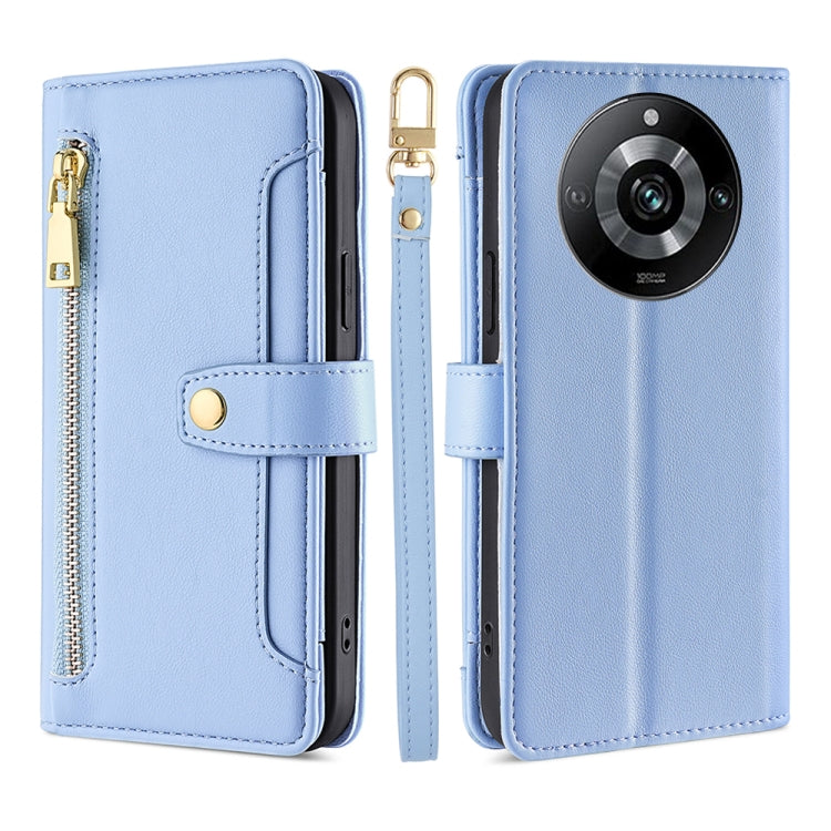 Sheep Texture Cross-body Zipper Wallet Leather Phone Case, For Realme GT5 Pro 5G, For Realme 11 4G, For Realme GT5 240W, For Realme GT5, For Realme 11 5G Global / 11x 5G, For Realme 11 5G, For Realme 11 Pro / 11 Pro+ 5G, For Realme C65 4G