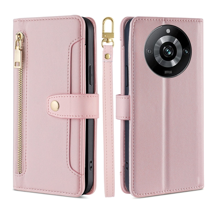 Sheep Texture Cross-body Zipper Wallet Leather Phone Case, For Realme GT5 Pro 5G, For Realme 11 4G, For Realme GT5 240W, For Realme GT5, For Realme 11 5G Global / 11x 5G, For Realme 11 5G, For Realme 11 Pro / 11 Pro+ 5G, For Realme C65 4G