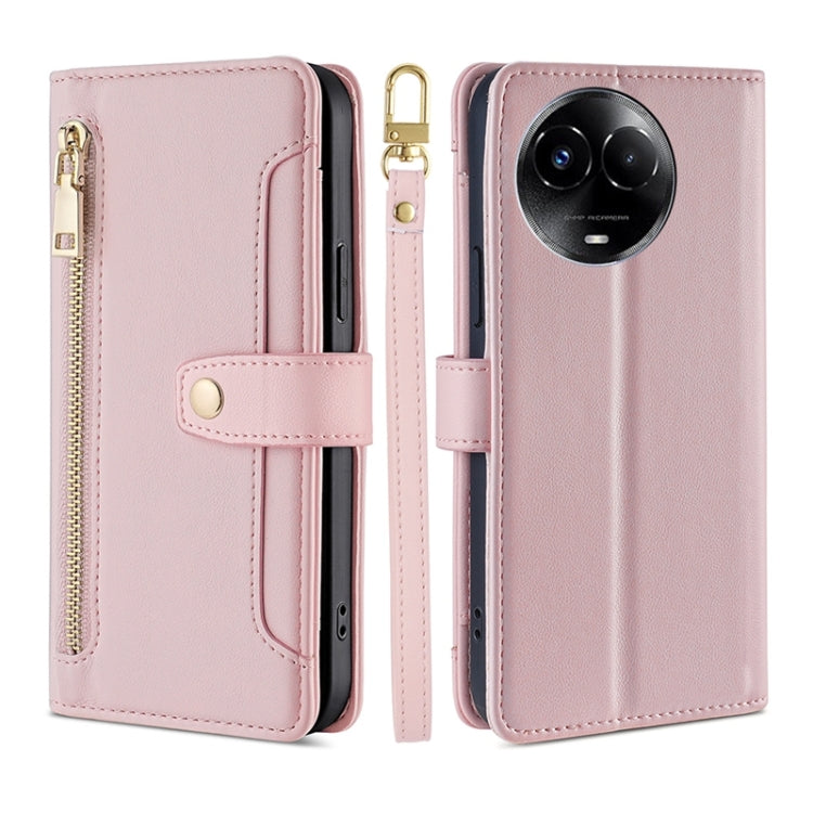 Sheep Texture Cross-body Zipper Wallet Leather Phone Case, For Realme GT5 Pro 5G, For Realme 11 4G, For Realme GT5 240W, For Realme GT5, For Realme 11 5G Global / 11x 5G, For Realme 11 5G, For Realme 11 Pro / 11 Pro+ 5G, For Realme C65 4G