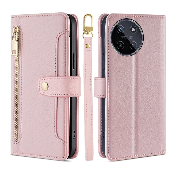 Sheep Texture Cross-body Zipper Wallet Leather Phone Case, For Realme GT5 Pro 5G, For Realme 11 4G, For Realme GT5 240W, For Realme GT5, For Realme 11 5G Global / 11x 5G, For Realme 11 5G, For Realme 11 Pro / 11 Pro+ 5G, For Realme C65 4G