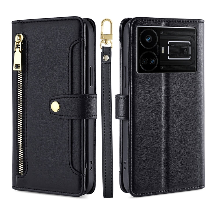 Sheep Texture Cross-body Zipper Wallet Leather Phone Case, For Realme GT5 Pro 5G, For Realme 11 4G, For Realme GT5 240W, For Realme GT5, For Realme 11 5G Global / 11x 5G, For Realme 11 5G, For Realme 11 Pro / 11 Pro+ 5G, For Realme C65 4G