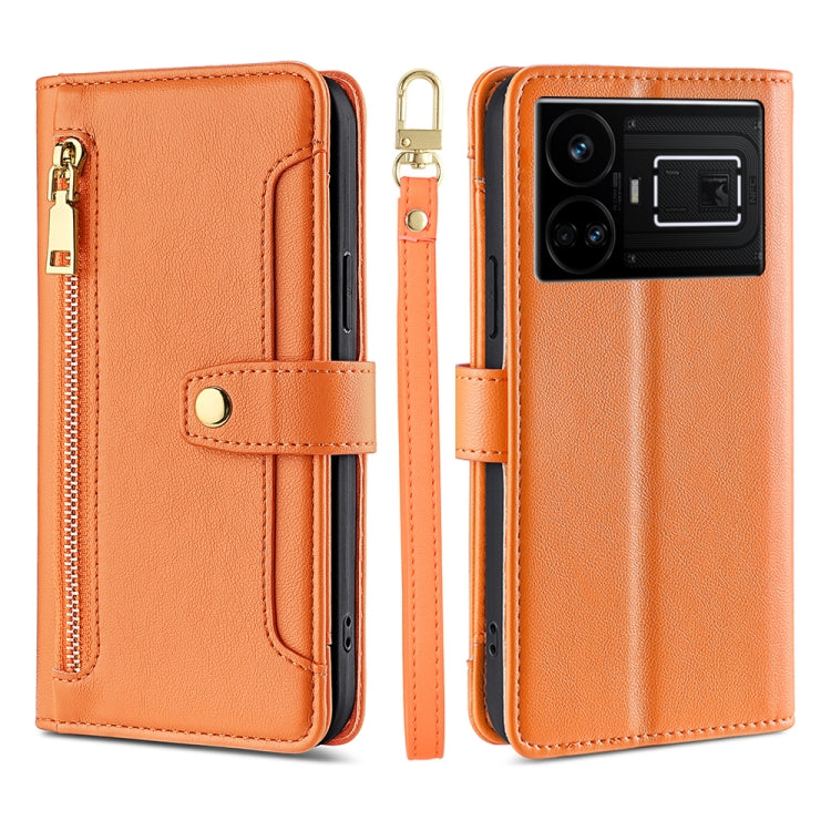 Sheep Texture Cross-body Zipper Wallet Leather Phone Case, For Realme GT5 Pro 5G, For Realme 11 4G, For Realme GT5 240W, For Realme GT5, For Realme 11 5G Global / 11x 5G, For Realme 11 5G, For Realme 11 Pro / 11 Pro+ 5G, For Realme C65 4G