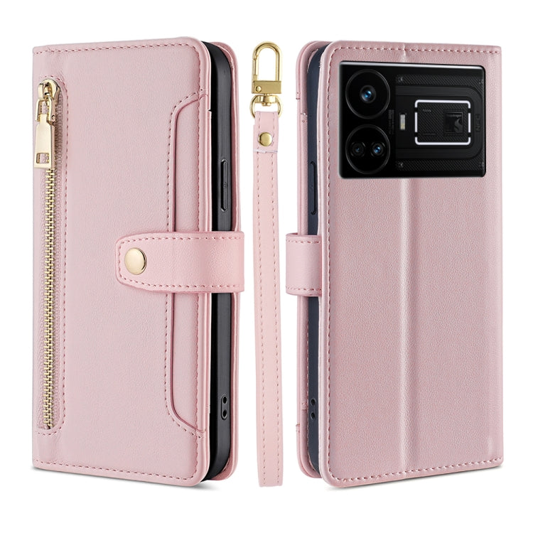 Sheep Texture Cross-body Zipper Wallet Leather Phone Case, For Realme GT5 Pro 5G, For Realme 11 4G, For Realme GT5 240W, For Realme GT5, For Realme 11 5G Global / 11x 5G, For Realme 11 5G, For Realme 11 Pro / 11 Pro+ 5G, For Realme C65 4G